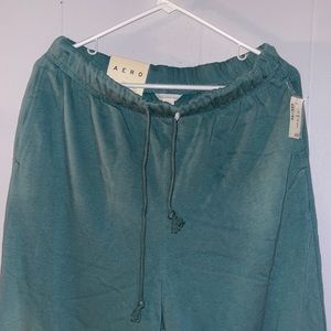 Bluish green high rise sweatpants